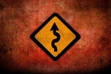 Grungy Road Sign Glossy clipart