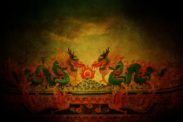 Dragons dans le temple chinois — Photo