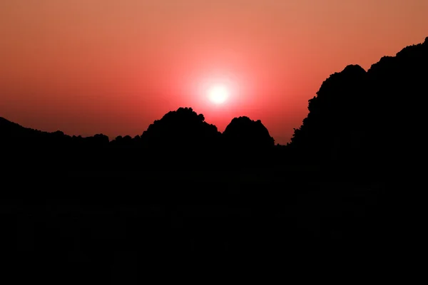 stock image Sunset behind the mountains.