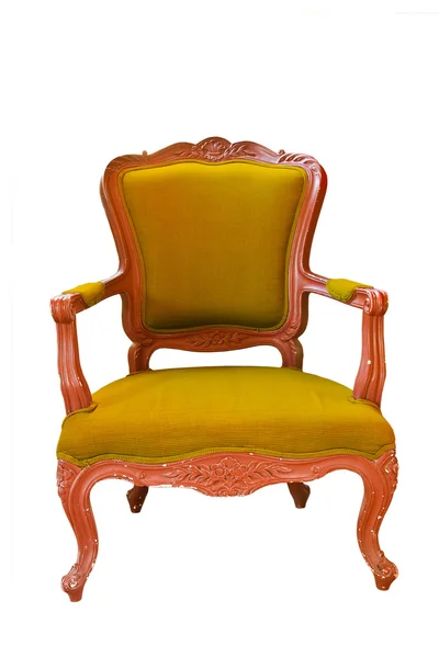 Antiker Stuhl auf weißem Hintergrund. — Stockfoto