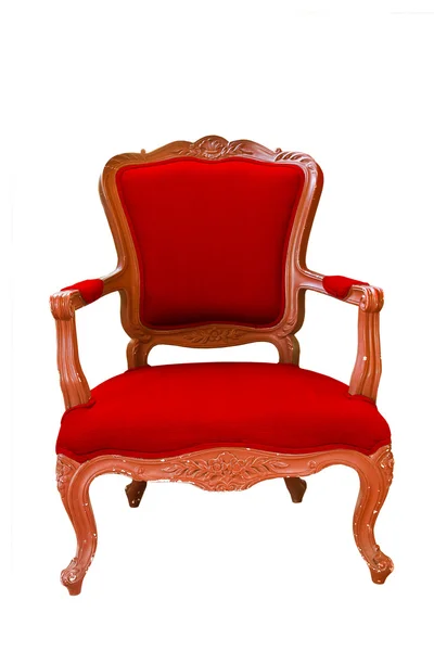 Antik kırmızı koltuk — Stok fotoğraf