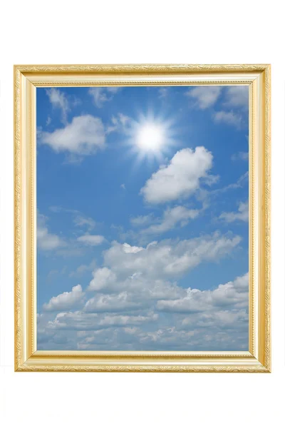 Empty picture frame isolated on white — Stock Photo, Image