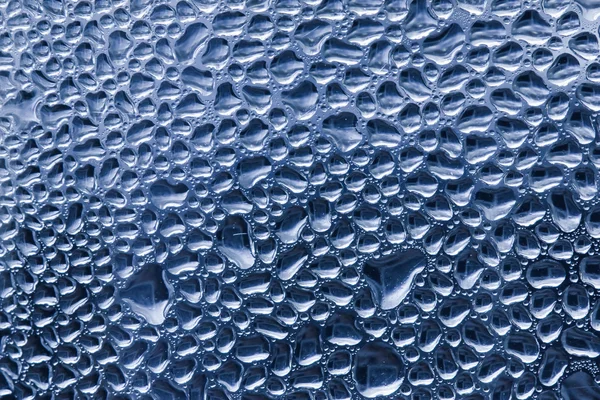 Kapky vody na povrchu skla. — Stock fotografie