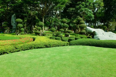 Beautiful Garden. Green Lawn clipart