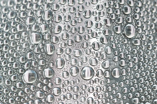 Krople wody na powierzchni szkła. — Zdjęcie stockowe
