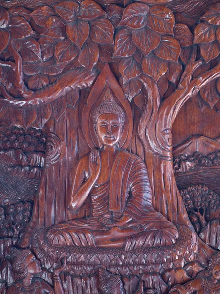Immagine di Buddha in legno — Foto Stock