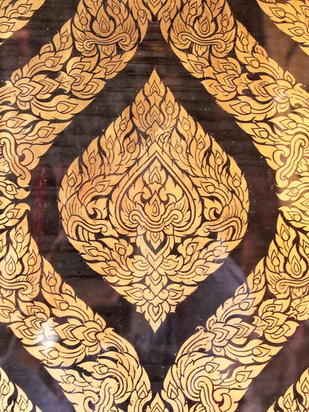 Estilo tailandês dourado pintura de arte — Fotografia de Stock
