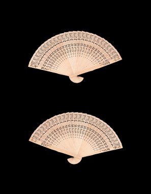 Wooden chinese fan clipart