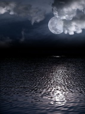 Beautiful full moon clipart