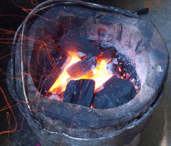 Burning charcoal — Stock Photo, Image