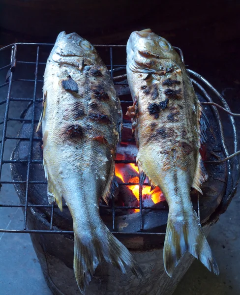 stock image Fishes roasting