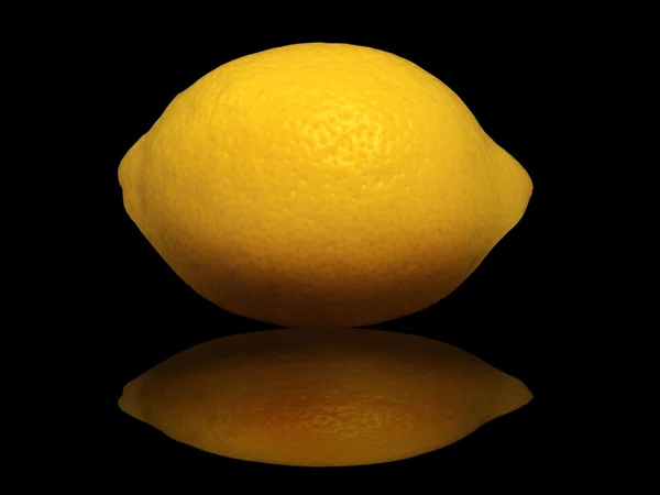 Lemon on a black background — Stock Photo, Image