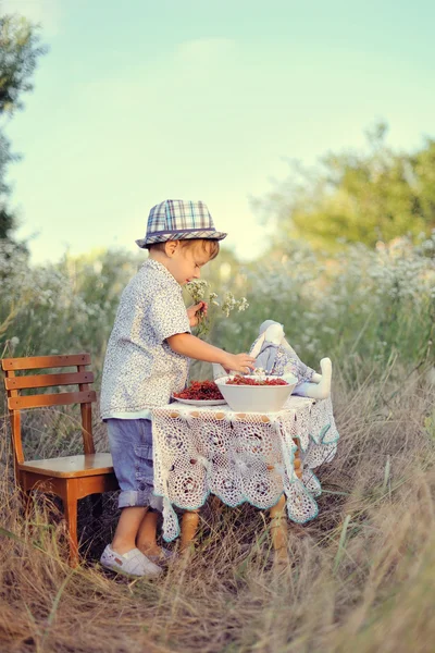 Piknik dítěte — Stockfoto