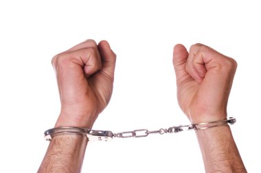 Hands and handcuffs clipart