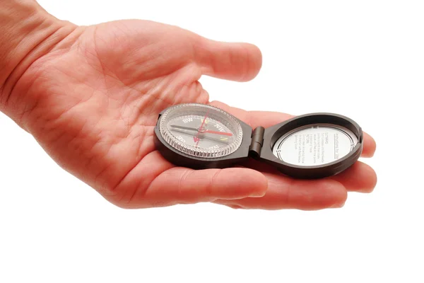 stock image A compass in hand