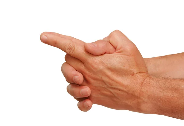Hände mit Zeigefinger — Stockfoto