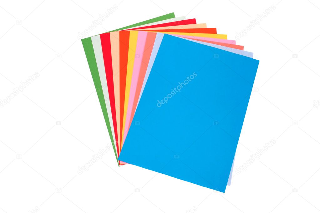 Sheets of colored paper