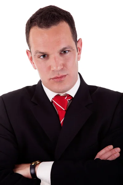 Портрет бізнесмена, ізольованого на білому тлі. Студійний знімок . — стокове фото