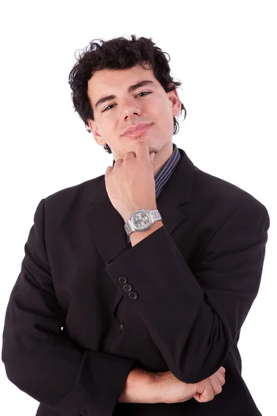 Handsome businessman, isolated on white background. studio shot — Stock Photo, Image