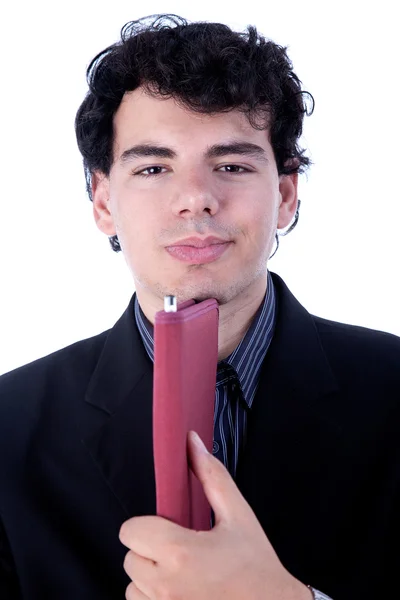 Портрет молодого бізнесмена, ізольованого на білому тлі. Студійний знімок . — стокове фото