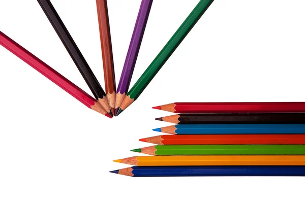 Crayon de couleur, isolé sur blanc, prise de vue studio — Photo