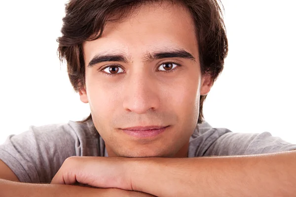 Portret przystojnego młodego mężczyzny myślącego — Zdjęcie stockowe