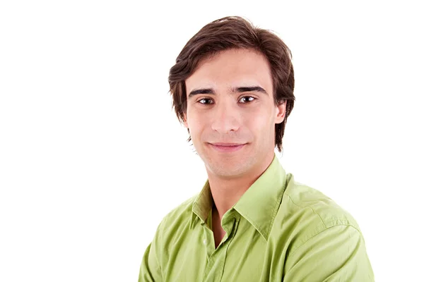 Hombre guapo, con camisa verde — Foto de Stock