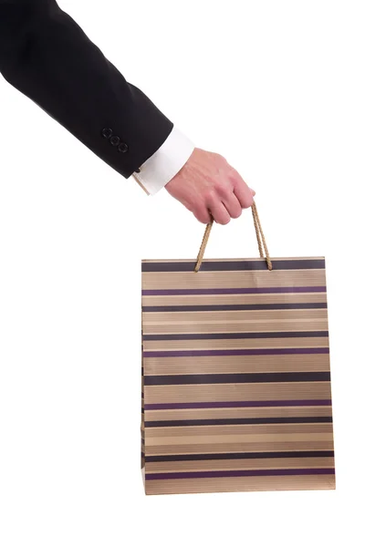 Bir adamın, Çantalar alışveriş yaparken detay — Stok fotoğraf