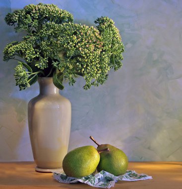 Still life with a pear clipart