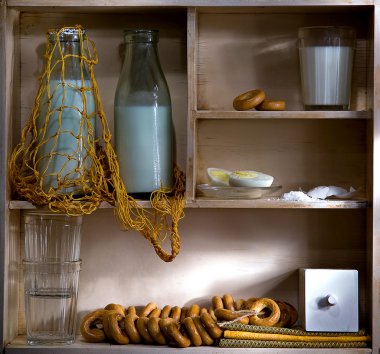 Shelf for breakfast clipart