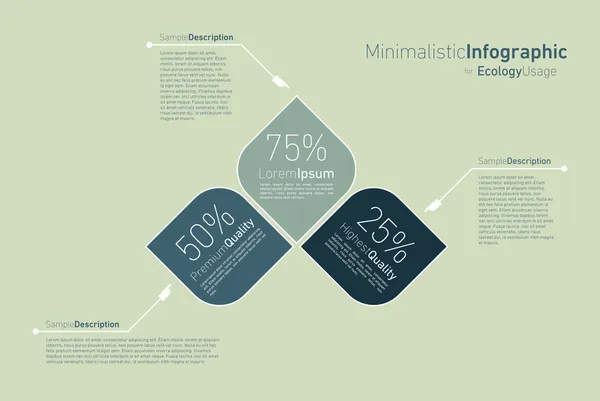 Infográfico minimalista para uso em eclologia —  Vetores de Stock