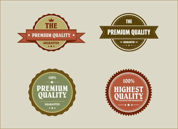 Etiqueta de estilo retro vintage con calidad premium y la más alta calidad — Vector de stock