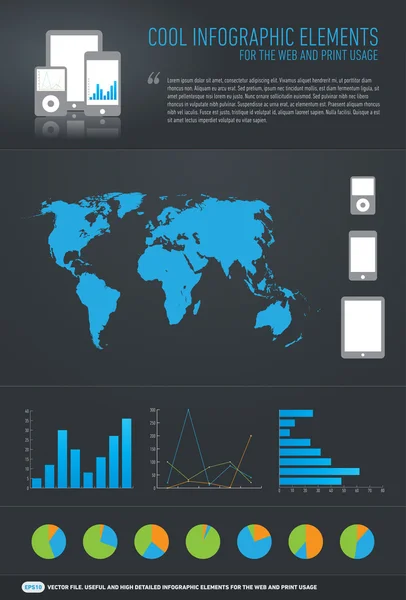 Cool infographic elementen voor het web en print gebruik — Stockvector