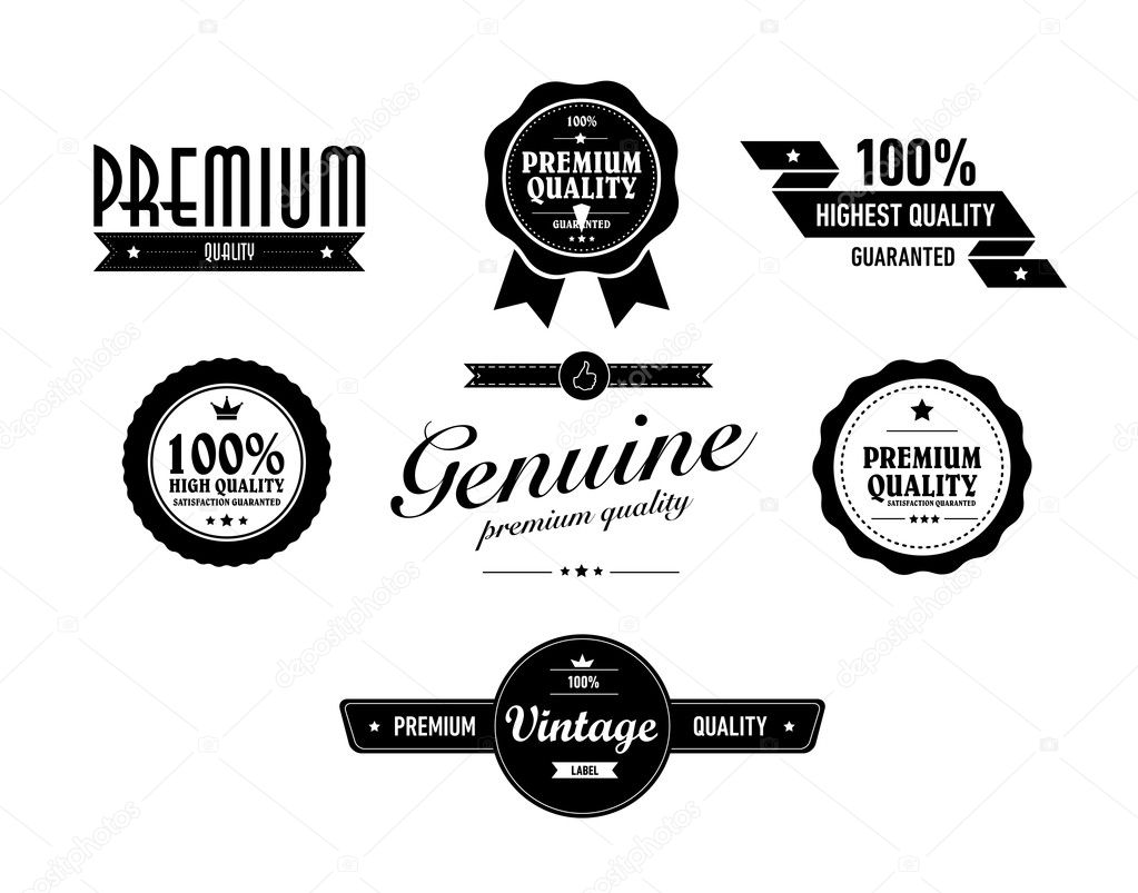 Special vintage sticker vith premium quality text — Stock Vector ...
