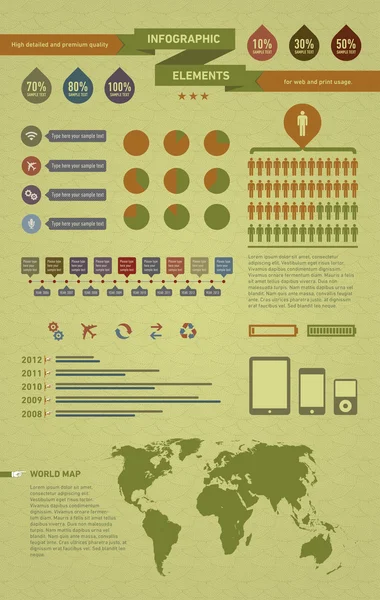 웹 및 인쇄 사용에 대 한 멋진 infographic 요소 — 스톡 벡터