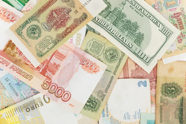 Różne world banknoty — Zdjęcie stockowe