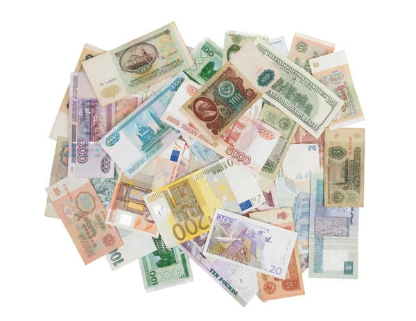 Çeşitli dünya banknotlar — Stok fotoğraf