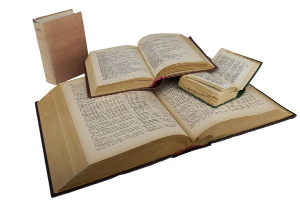 Beyaz bir arka plan üzerinde izole açık bazı sözlükler — Stok fotoğraf