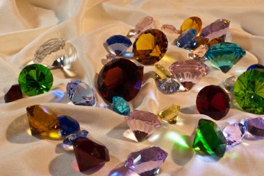 Collection of glass gems clipart