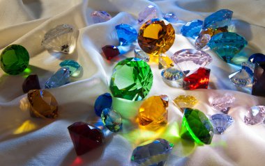 Collection of glass gems clipart