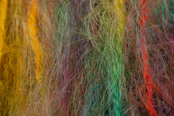 Closeup μακροεντολή κουβάρι μαλλί — Φωτογραφία Αρχείου