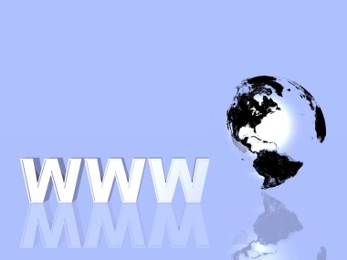 3D world wide web Internet simge ve Küre