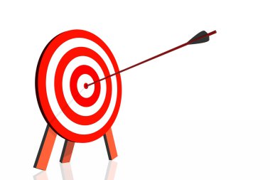 Dartboard with arrow clipart