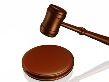 Wooden gavel from the court clipart