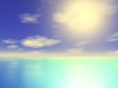 Deniz ve gökyüzü görünümü