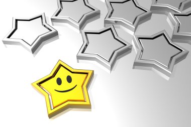 Unique golden star clipart