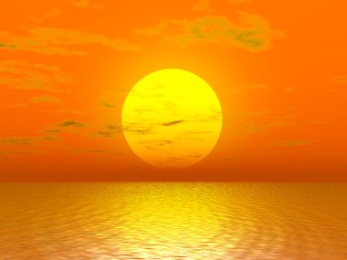 Red Sunset clipart