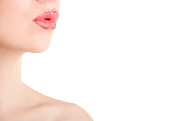 Sexy lips of a beautiful young woman — Stock Photo, Image