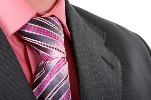 Närbild affärsman slips — Stockfoto