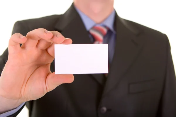 Business card in a hand — Stock Photo, Image